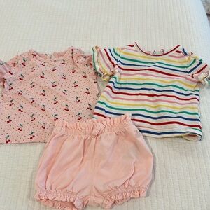 Baby Gap cotton 2 shirts and bloomer shorts